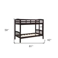 thumbnail image 3 of HomeRoots 403882 Brown, Espresso Twin Over Twin Size Bunk Bed, 3 of 10