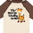 thumbnail image 4 of Inktastic Oh Were You Waiting for Me with Baby Giraffe Boys or Girls Long Sleeve Baby Bodysuit, 4 of 5