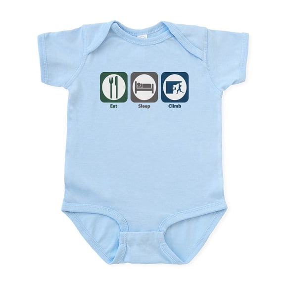 CafePress - Eat Sleep Climb Infant Bodysuit - Baby Light Bodysuit, Size Newborn - 24 Months