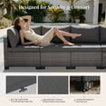 thumbnail image 5 of Patio Furniture Set 7 Piece - All-Weather - Wicker Rattan Patio Outdoor Conversation Set, Modular Sectional Sofa for Backyard, Garden, Poolside, Balcony, Porch, Patio,Brown/Dark Gray, 5 of 6