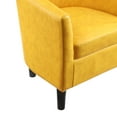 thumbnail image 5 of Convenience Concepts Take-a-Seat Churchill Accent Chair with Ottoman, Marigold Stamped Vegan Leather, 5 of 9
