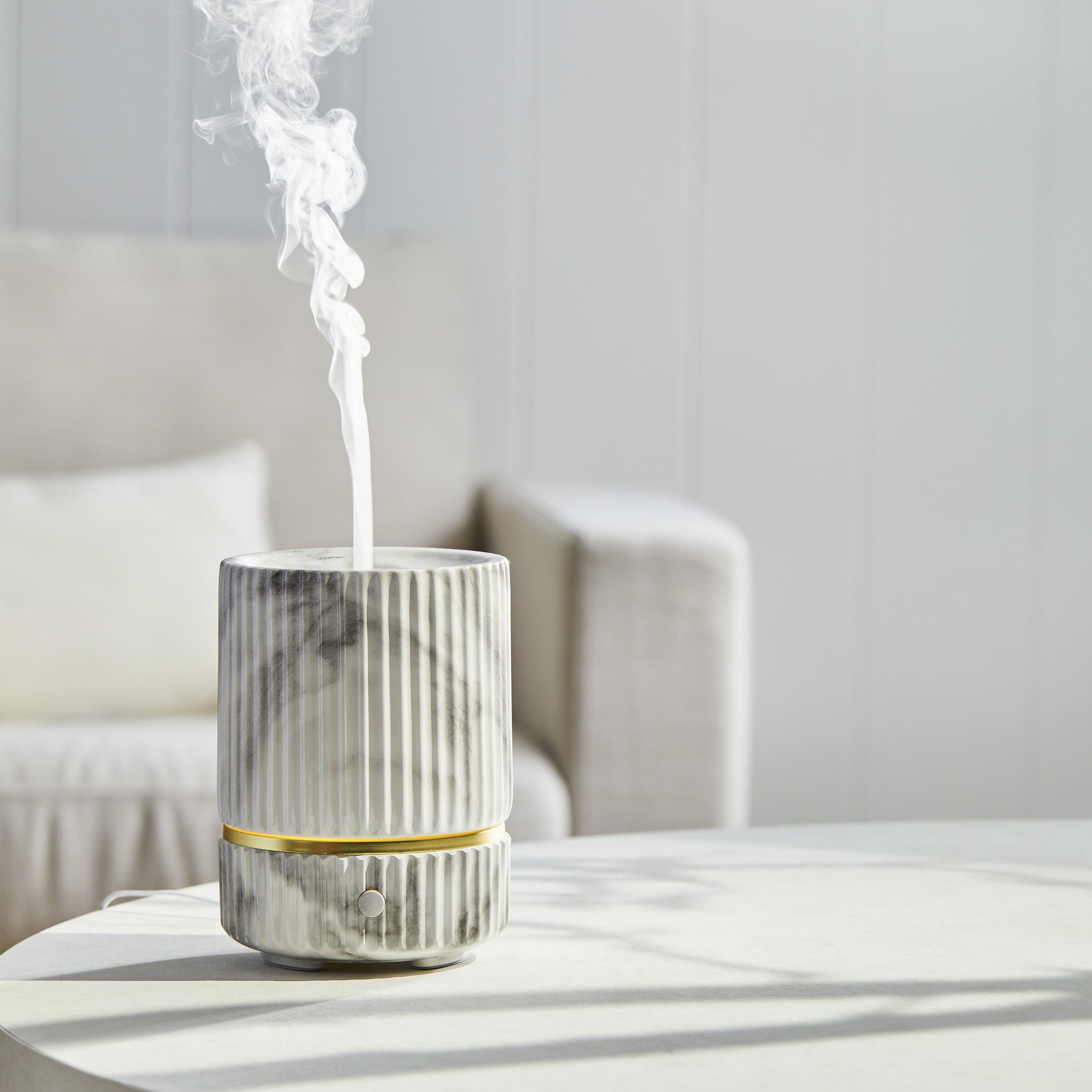 Better Homes & Gardens Aromatherapy Essential Oil and Scent Diffuser, Cool Mist, Marble, 150 mL