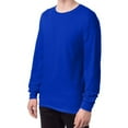thumbnail image 3 of Hanes Essential-T Men's Long Sleeve T-Shirt, Crewneck, Classic Fit Cotton Tee, Athletic Royal, 2XL, 3 of 5