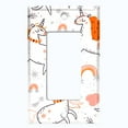 thumbnail image 5 of Metal Light Switch Plate Cover Magical Orange Rainbow Unicorn UNI008, 5 of 13