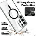 thumbnail image 5 of Dteck Samsung Galaxy S24 Ultra Clear Case with Camera Cover Stand,Military Grade Protection Compatible with MagSafe Slim Shockproof Magnetic Case Cover for Samsung Galaxy S24 Ultra ,Black, 5 of 6