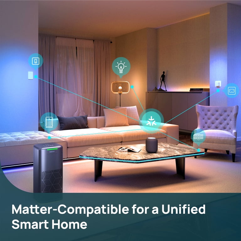 Linkind A19 Matter Smart Light Bulb, Tunable White 4-Pack photo 3