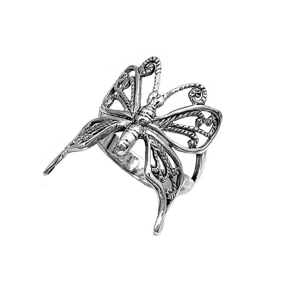 925 Sterling Silver Lisa's Butterfly Ring Size 8