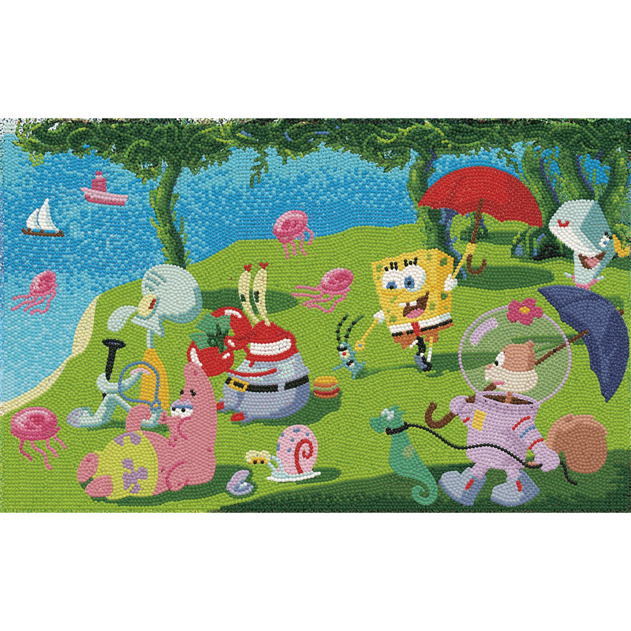 DIAMOND DOTZ® A SpongeBob Sunday Afternoon Diamond Painting Kit - 12.5" x 20"