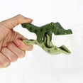thumbnail image 4 of Unique Bargains 4 Pcs Crocodile ABS Metal Clothespins for Clothes Craft Pictures Party Dark Green, 4 of 6