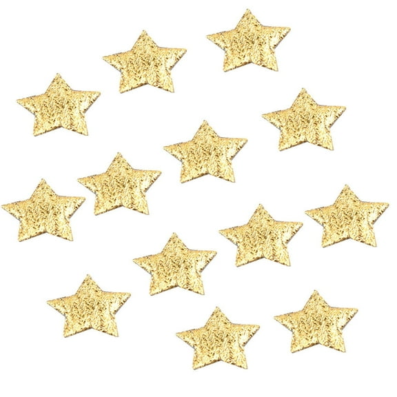 2025 Home Star Confetti - 2cm Gold/Silver/White, 100pc Five-Pointed Cloth Decor, for Christmas, Weddings & Party Embellishments