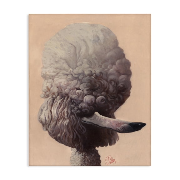 Stupell Industries Traditional Poodle Afro Funny Dog Canvas Art, 16 x 20, by Thomas Fluharty