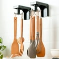 thumbnail image 1 of Kitchen Utensil Holder, 2 Pieces 360° Rotatable Kitchen Self Adhesive Holder Storage Rack No Drilling with 6 Hooks Kitchen Utensils for Bathroom Home Garden, 1 of 5