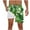 Green, variant on Chiccall Mens Hawaiian Floral Shorts 2025 Summer Tropical Elastic Waist Drawstring Pocket Swim Trunk Multicolor ①