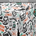 thumbnail image 4 of Indie Dog Crate Cover, Hipster Fashion Themed Pattern Clothing Accessories and Sketchy Art, Easy to Use Pet Kennel Cover for Medium Large Dogs, 35" x 23" x 27", Seafoam Orange Black, by Ambesonne, 4 of 6