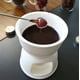 thumbnail image 5 of Juego de fondue Tebery con 4 tenedores de colores, olla de porcelana premium con forma de vela de té para fundir queso, chocolate y tapas - Blanco, 5 of 5