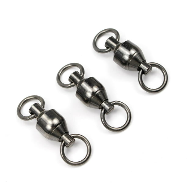 20Pcs Fishing Swivels Rolling Ball Bearing Swivels Small Reusable High  Strength Barrel Swivels with Solid Rings Fishing Tackle Accessories 1.8cm