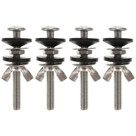 

NUOLUX 2 Sets/4pcs Toilet Seat Bolts Screws Sturdy Toilet Seat Hinges Bolts Screws