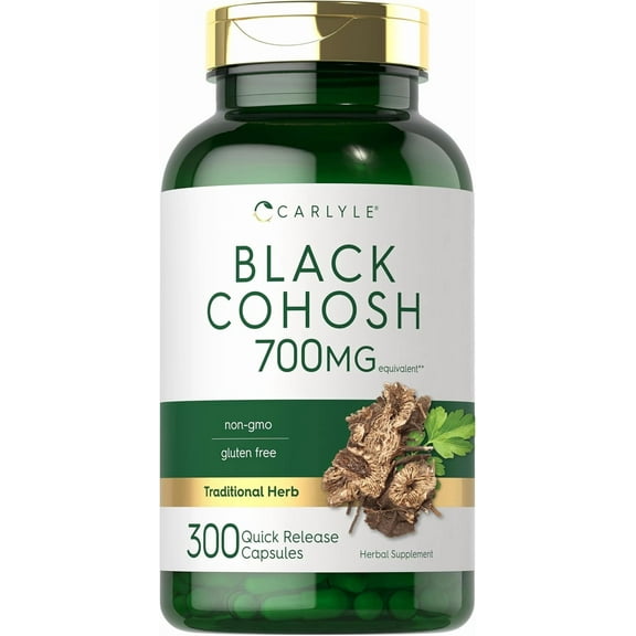 Black Cohosh Extract | 700mg | 300 Vegetarian Capsules | by Carlyle