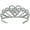 Glittered Metal Grad Tiara Silver, variant on PMU Grad Cap w/Fringe Boppers (green) Party Accessory Pkg/1