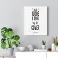 thumbnail image 2 of Inspirational Wall Art Don't Judge A Book By Its Cover Wall Art Motivation Wall Decor for Home Office Gym Inspiring Success Quote Print Ready to Hang Unframed, 2 of 16