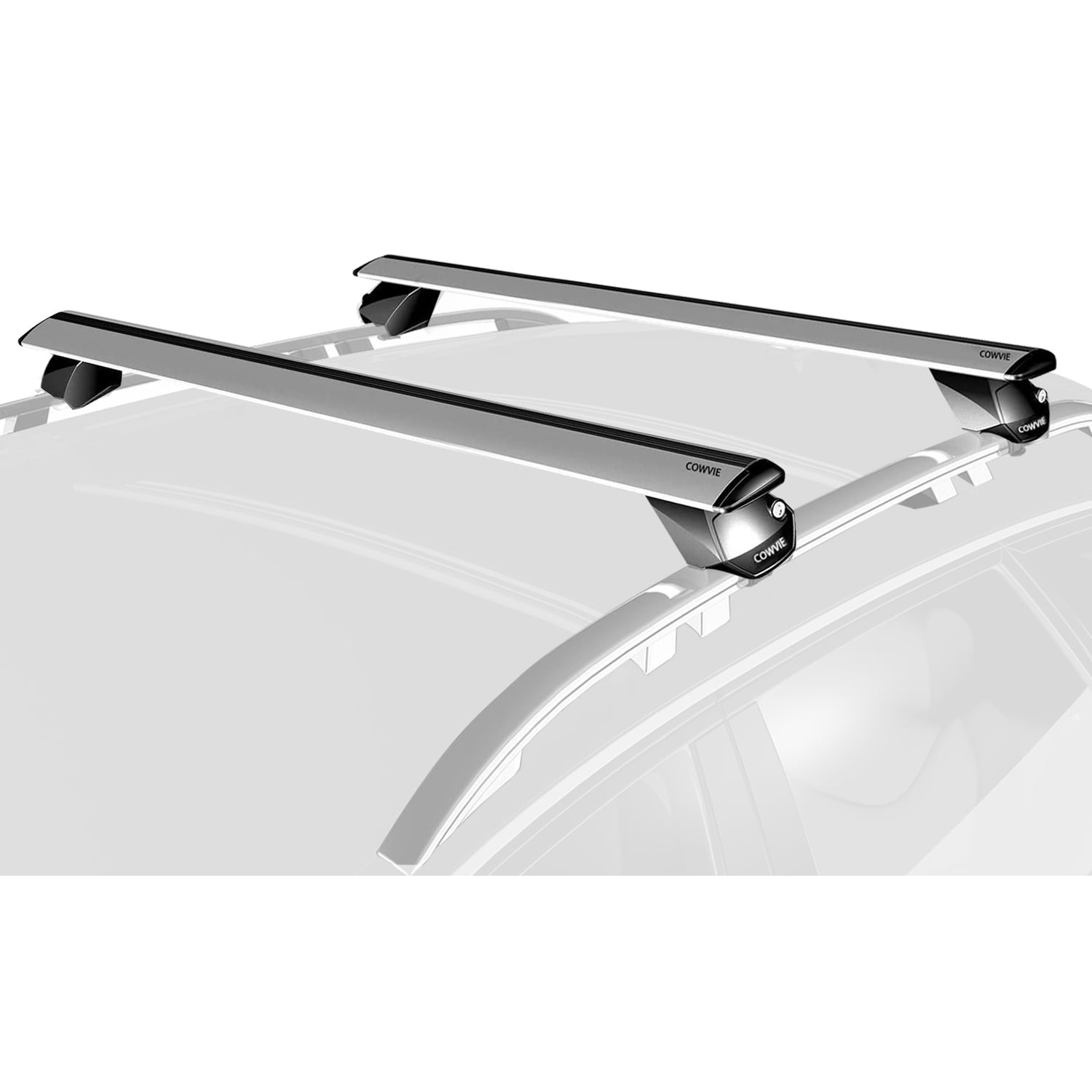 Aoodor 53” Aluminum Universal Roof Rack Cross Bars keyed Locks Fully