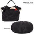 thumbnail image 4 of PAKFIEKS Women Nylon Handbag Anti-theft Casual Lightweight Travel Shopping Shoulder Bag Waterproof Crossbody bag (Black Camo), 4 of 7