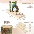 thumbnail image 7 of Sorbus Wood Floating Shelves for Wall - 16” Solid Wood Wall Shelves for Bathroom Decor, Books, Bedroom & Living Room - Set of 2 Wall Mounted Kitchen Shelves - Durable 100% Premium Solid Pine, 7 of 7