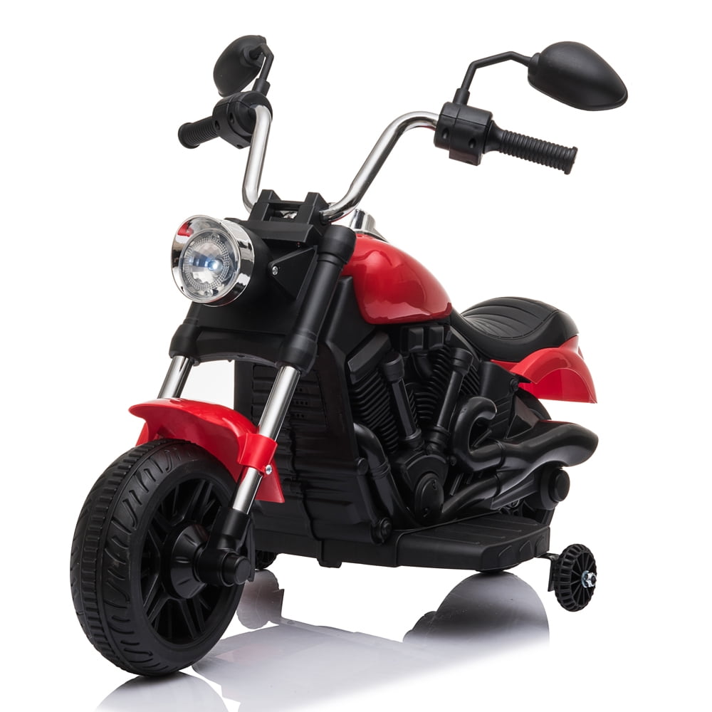 Lowestbest 6V Electric Toy Motorcycle Kids Battery Powered Car, Ride On Motorcycle w/ Training Wheels, Red Lowestbest 6V Electric Toy Motorcycle Kids Battery Powered Car, Ride On Motorcycle w/ Training Wheels, Red