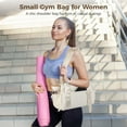 thumbnail image 2 of Small Gym Bag for Women, Compact Versatile Duffle for Travel Workout Fitness, Dual Wide Shoulder Straps, Wet Compartment, 2 of 4