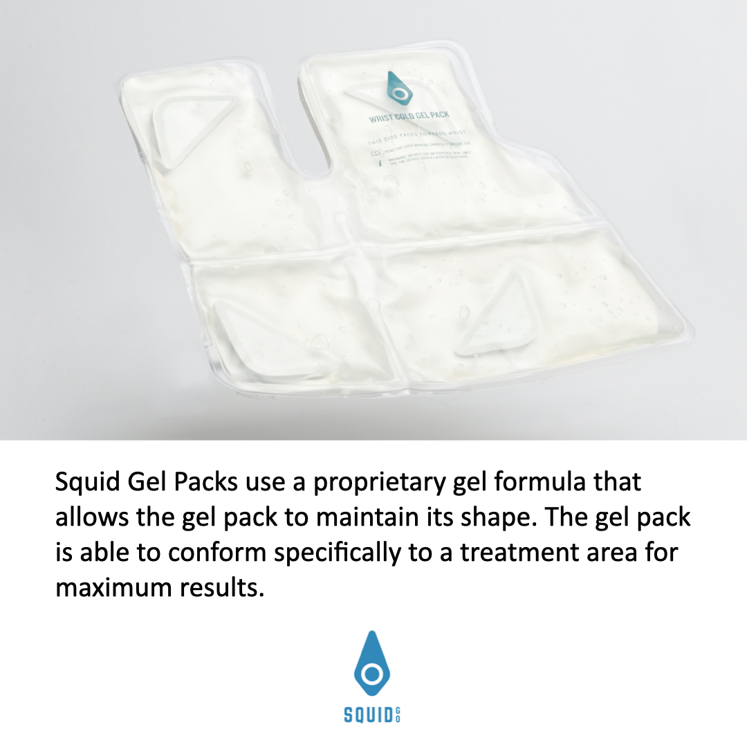 Squid Go Wrist Cold Compression System / Ice Cold Compress for Wrist Injury, Surgery, Arthritis, Pain.  Includes: Wrist Wrap, Wrist Cold Gel Pack and Squid Pump