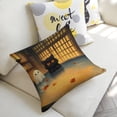 thumbnail image 5 of Black Cat and Ghost in Water Linen toss pillowcase decoration pillowcase gifting preferred 20x20 inch cushion cover 2 sets sofa pillowcase sofa bedroom living room car, 5 of 8