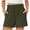 Army Green, variant on Cotton Linen Shorts for Women Lightweight Summer Casual Wide Leg Loose Ruffle Trim High Waist Drawstring Dressy Shorts Beach Vacation Short Pants with Pockets Army Green XXL
