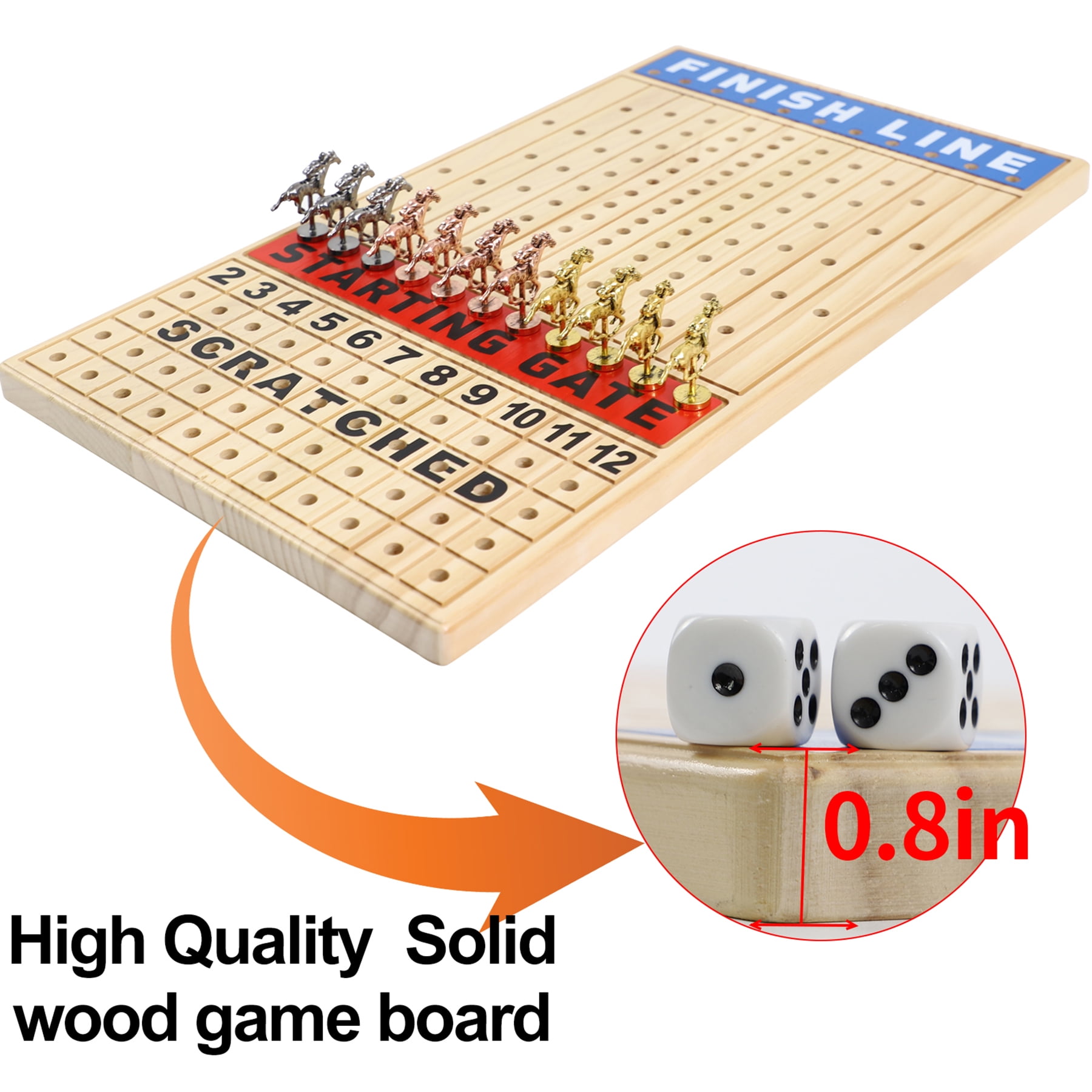 HOROW Horse Racing Board Game 13.00 Inches