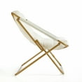 thumbnail image 5 of Urban Shop Velvet Tufted Sling Folding Chair, Off White, 5 of 8