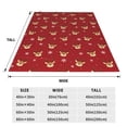 thumbnail image 3 of Vsdgher Reindeer Faces Festive Red Ultra-Soft Micro flannel Blanket Throw Blankets for Couch Sofa, Bed (4 sizes)-50"x40", 3 of 7