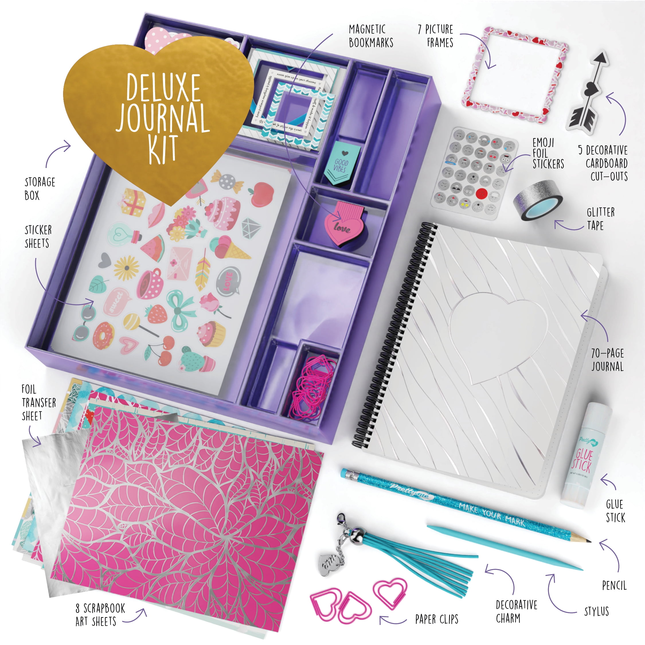 DIY Journal Kit – Birthday Gift for Girls Ages 8-14 – Tweens & Teen - Scrapbook & Diary Set