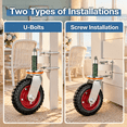 6 Inch Heavy Duty Gate Wheel 360° Swivel Spring Loaded 600lb Capacity ...