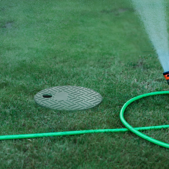 CIMAXIC 4 Pcs Sprinkler Valve Box Cover Green Plastic Dustproof For Outdoor Use