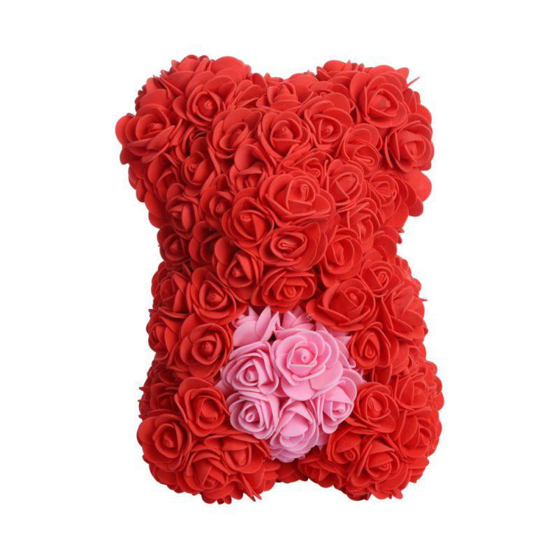 2019 Wedding Party Teddy Bear Foam Rose Flower Bear Toys Gifts 40cm Mother's Day 