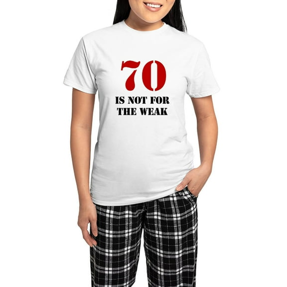 CafePress - 70Th Birthday Gag Gift Women's Light Pajamas - Women's Short Sleeve Print T-Shirt and Pants Light Cotton Pajama Set
