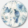 thumbnail image 1 of Designart 'Indigold Bird Cottage Family I' Farmhouse Metal Circle Wall Art, 1 of 3