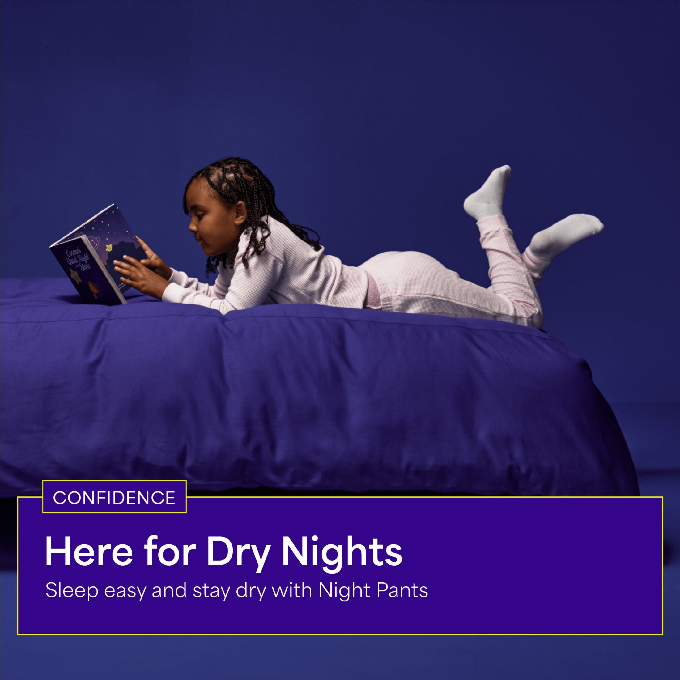 Rascals Night Pants, Absorbent Disposable Girls Nighttime Bedwetting Underwear, L (64-99 lbs), 34 Count, Night Pants