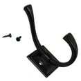 thumbnail image 2 of GlideRite  5-Pack 4-1/4 in. Matte Black Flared Double Coat Hooks, 2 of 5