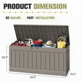 thumbnail image 2 of Homall 82 Gallon Outdoor Storage in Resin Deck Box Lockable Deck Box, Beige, 2 of 7
