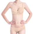 thumbnail image 2 of Chuancc Bralette Corset Bustier Bra For Women Bra And Panty 2 Piece 2 Pairs Lace Bra Bra Underwear Set Underwear Sets For Women Plus Size Lace Bralette Clear 34, 2 of 9