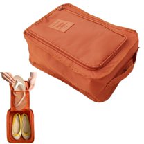 Bxaolu Shoe Bags for Travel Shoe Pouch Portable Large Shoes Storage Bag for Men Women Shoe Organizer Shoe Packing Cubes for Travel Gym Sport Must Have for Business Trip(Orange)