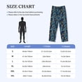 thumbnail image 4 of Fotbe Blue Leaves A Pantalones de Pijama para Hombre, Pantalones de Dormir, Pantalones de Casa con Cintura Ajustable y Bolsillos-Medium, 4 of 6