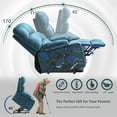 thumbnail image 5 of LITVZ Heavy Duty Recliner Chairs with Cup Holders for Adults Big and Tall, Oversized Power Recliner Lift Chair for Elderly, Heat and Massage, Stand Up, Lay Flat 160 Degree Sleeping, 5 of 10