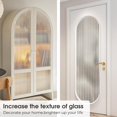 thumbnail image 3 of Queilt Reeded Glass Window Film: Privacy Window Film Non-Adhesive Window Privacy Film Sun Blocking Window Film Heat Control UV Blocking for Home, 17.5 x 78.7 inches, 3 of 5