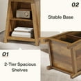 thumbnail image 4 of Tribesigns 3-Tier Wooden Nightstand with Storage, Farmhouse Bedside Table with Closed Back for Bedroom, Small Spaces, Easy to Assemble, 4 of 7